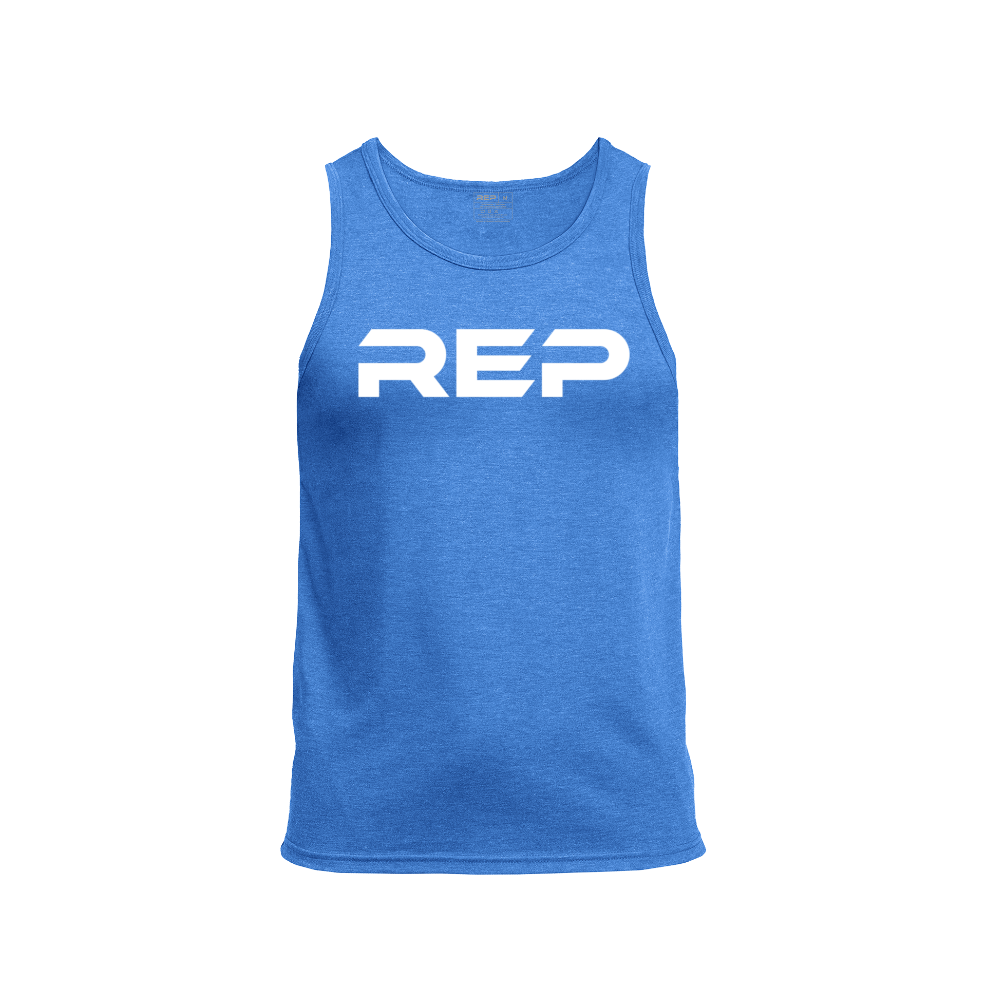 Men's Daily Driver Tri-Blend Tank - Heather Azure/White / X-Small